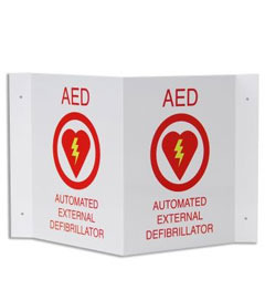 3D AED Wall Sign